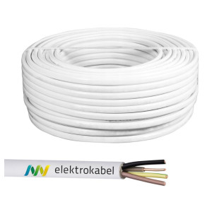 Przewód YDY 4x1,5 żo 450/750V biały instalacyjny okragły; ELEKTROKABEL