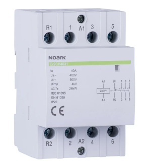 Stycznik modułowy 40A 230V 50/60Hz styki 3NO+1NC 107022 NOARK