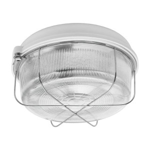 Oprawa kanałowa okrągła 1xE27 max.25W biała z siatką metalową INES 7061N; 70525, KANLUX