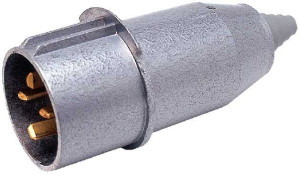 Wtyczka metalowa przenośna 32A/500V 3P+Z płaskie IP44