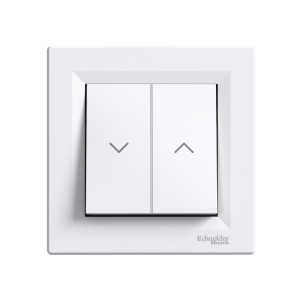 ASFORA Przycisk żaluzjowy z ramką, zaciski szybkozłącza, biały; EPH1300121, SCHNEIDER ELECTRIC