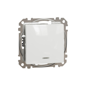 Sedna Design & Elements Przycisk z podświetleniem, biały; SDD111111L, SCHNEIDER ELECTRIC