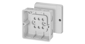 Puszka do instalacji wewnętrznej, szara, IP55, 10 dławnic membranowych, 98x98x52, bez zacisków; DE 9340, HENSEL