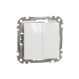 Sedna Design & Elements Łącznik podwójny schodowy, biały; SDD111108, SCHNEIDER ELECTRIC