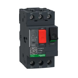 Wyłącznik silnikowy 3P 0,25kW 0,63-1A, napęd przyciskowy, zaciski śrubowe; GV2ME05 SCHNEIDER ELECTRIC