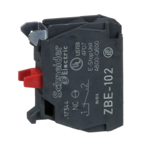 Styk pomocniczy 1NC fi 22mm, montaż czołowy, Harmony XB4; ZBE102, SCHNEIDER ELECTRIC