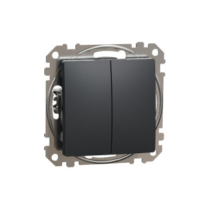 Sedna Design i Elements Łącznik podwójny schodowy, czarny antracyt; SDD114108, SCHNEIDER ELECTRIC