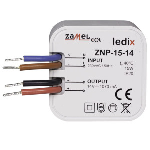 Zasilacz LED ZNP-15W-14VDC dopuszkowy