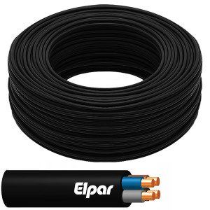 Przewód OW 4x1,0 H05RR-F 300/500V czarny w gumie, ELPAR