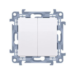 SIMON 10 Łącznik świecznikowy 10A 250V moduł, zaciski śrubowe, biały; CW5.01/11