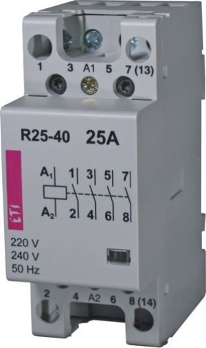 Stycznik modułowy 25A 24VAC 4P 4NO (4Z 0R) 2M, R25-40 24V; 002462311 ETI