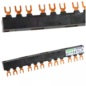 Szyna łączeniowa 3P 63A widełkowa 4 odpływy 179mm; GV2G445, SCHNEIDER ELECTRIC