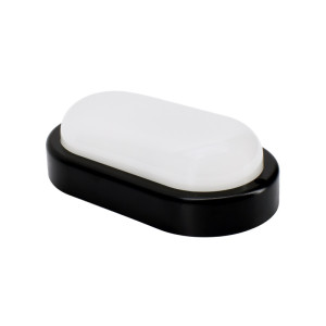 OPRAWA LED KANLO OWALNA 8W 4000K 760LM IP54 CZARNA CZ. MIKR.; C45-KAN2-08-BLO-4K-MS, BEMKO
