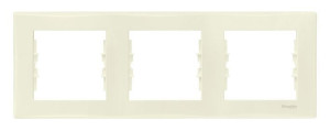SEDNA Ramka potrójna pozioma, kremowa; SDN5800523, SCHNEIDER ELECTRIC
