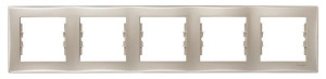 SEDNA Ramka pięciokrotna pozioma, satyna; SDN5800968, SCHNEIDER ELECTRIC