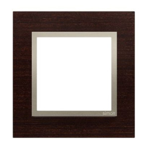 SIMON54 ramka 1-krotna Nature-Drewno, ZŁOTE WENGE, IP20/IP44* (*IP44-należy zastosować uszczelkę ramki DUN1)