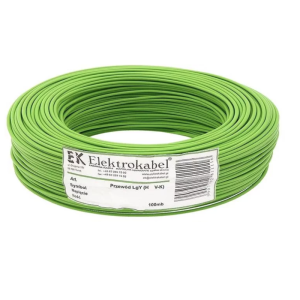Przewód LgY 0,75 zielony H05V-K 300/500V jednożyłowy, żyła giętka; ELEKTREOKABEL