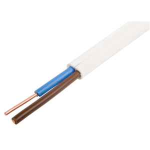 Przewód YDYp 2x6 450/750V biały; ELEKTROKABEL