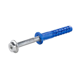 FFS Kołek ramowy poliamidowy z krótką strefą rozporu z kołnierzem 10x50mm i wkrętem z łbem heksagonalnym (opk=50szt); RAWLPLUG