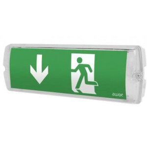 Oprawa awaryjna LED 1W 3h natynkowa IP65 jednostronna dwuzadaniowa z przyciskiem testu ECONOMIC LED PT +PU33; ECL/1W/C/3/SA/PT/CL AWEX