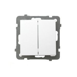 AS Łącznik schodowy podwójny, biały; ŁP-10G/m/00, OSPEL