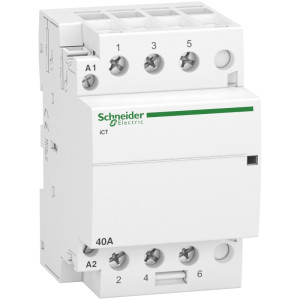 Stycznik modułowy 40A 3NO (3Z 0R) 230/240VAC 50Hz, Acti9 iCT50-40-30-230; A9C20843, SCHNEIDER ELECTRIC