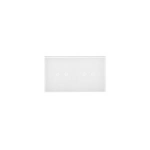 SIMON54 Touch Panel dotykowy, 2 moduły, 2 pola dotykowe poziome + 2 pola dotykowe poziome, biała perła