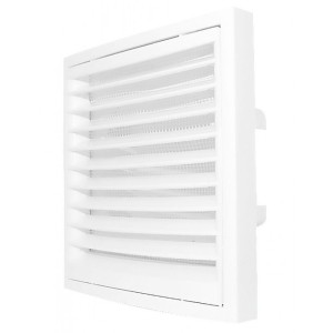 Kratka wentylacyjna wentylator fi100mm i fi125mm, wymiary zewn: 140x140x43mm, biały, KR 100/125; 007-0153, DOSPEL
