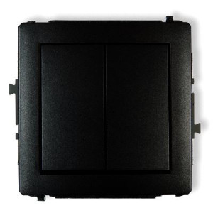 DECO Łącznik świecznikowy 10A 250V, moduł, czarny mat; 12DWP-2 KARLIK