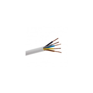 Przewód warsztatowy OWY 3x2,5 żo H05VV-F oponowy 300/500V, linka, BIAŁY krążki 100m; ELEKTROKABEL
