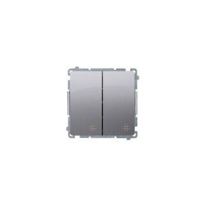 BASIC Łącznik krzyżowy podwójny (moduł) 10AX, 250V~, szybkozłącza; stal inox