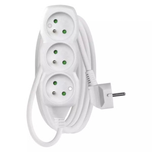 Przedłużacz 3G z/u OMY 3x1 2m, biały; EMOS