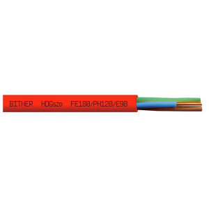Przewód ognioodporny HDGs 4x1,5 żo FE180/PH120 E90 300/500V bezhalogenowy, elektroenergetyczny, czerwony; B52057 BITNER