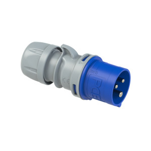 Wtyczka przenośna 16A 230V 2P+Z IP44 bezśrubowa niebieska, WP163 SHARK TT; 013-6TT PCE