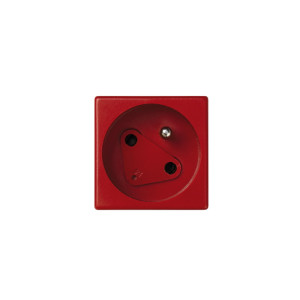 SIMON Connect Gniazdo K45 pojedyncze DATA z uziemieniem 16A 230V IP20 z kluczem uprawniającym, czerwone; KS02/6