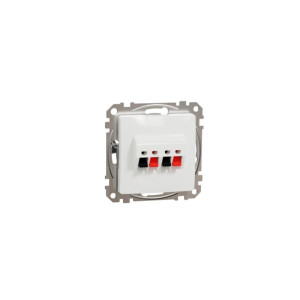 Sedna Design & Elements Gniazdo głośnikowe podwójne, białe; SDD111411, SCHNEIDER ELECTRIC