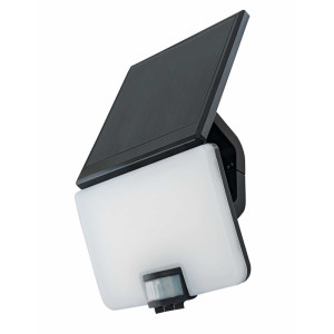 Oprawa Solarna LED z czujnikiem ruchu PIR 12W 1500lm, 4000K neutralna biel, IP54 czarna, PERPET SOLAR PIR; GXSO021, GREENLUX