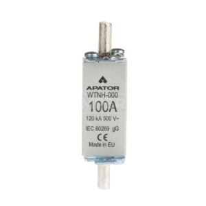Wkładka topikowa przemysłowa zwłoczna NH000 gG 100A (WT-00C/gG 100A); 1115282113T, APATOR