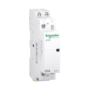 Stycznik modułowy 25A 2NO (2Z+0R) 50Hz 230/240VAC, bez możliwości rozbudowy o styki pomocnicze, Acti9 iCTK50-25-20-230; A9C40225, SCHNEIDER ELECTRIC