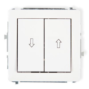 DECO Łącznik żaluzjowy zwierny 10A 250V, moduł, biały; DWP-8 KARLIK