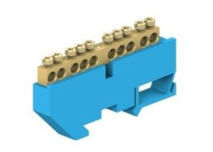 Listwa zaciskowa szynowa LZ1001-N 10-modul./10x16mm2/ niebieska