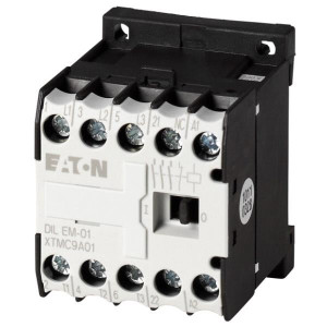 Stycznik mocy miniaturowy 3P 9A 4kW AC-3 400V, cewka 230VAC, styki pomocnicze: 1NO (1Z+0R), zaciski śrubowe, DILEM-10(230VAC50HZ,240VAC60HZ); 051786, EATON ELECTRIC