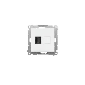 SIMON55 Gniazdo HDMI (moduł); Biały mat