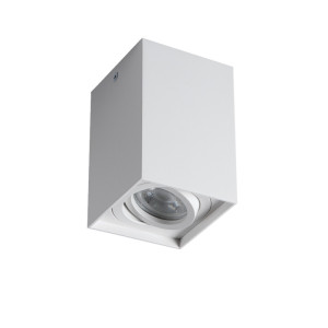 Oprawa sufitowa punktowa 1x GU10,max.10W, IP20, natynkowa kwadrat, biały GORD XS DLP-50-W