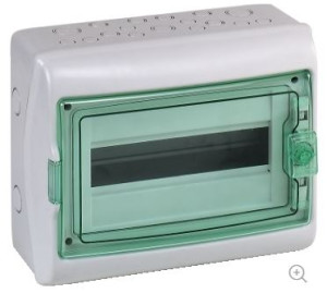 Rozdzielnica natynkowa 1x18M hermetyczna IP65 Kaedra (nowa Mureva), drzwi transparentne, KDR-1-18-NT-T; 13963, SCHNEIDER ELECTRIC