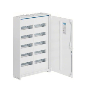 Rozdzielnica kompletna z samozaciskami PE/N, 5x24M 120 modułów, wymiary: 800x550x156mm, IP44 IK09 Kl.II, biały; FWB52S, HAGER