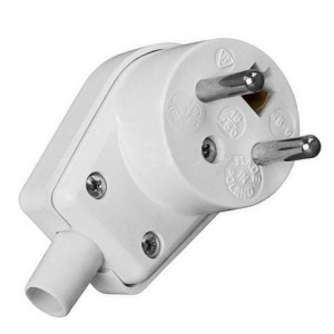 Wtyczka z uziemieniem 16A WB-6, biała; WB601, SCHNEIDER ELECTRIC