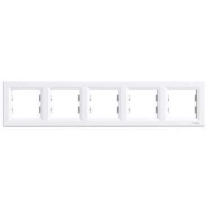 ASFORA Ramka 5-krotna pozioma, biała; EPH5800521, SCHNEIDER ELECTRIC
