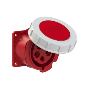 Gniazdo tablicowe proste trójfazowe 32A 5P 400V IP67 czerwone, POWER TWIST; 3252-6 PCE
