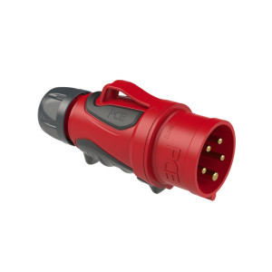Wtyczka przenośna 16A 5P 400V 6h IP44/54 czerwona, WP165 GRIP; 0153-6, PCE